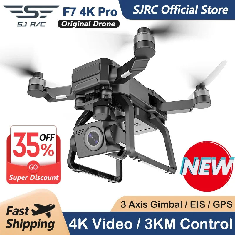 Fpv Brushless Rc Drone 4K - SJRC F7 4K PRO Camera Drone