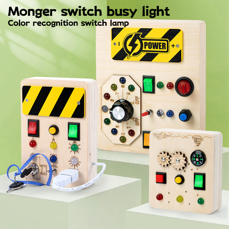 Montessori Wooden Busy Board Toddler - Montessori Busy Board Baby Sensory Toys