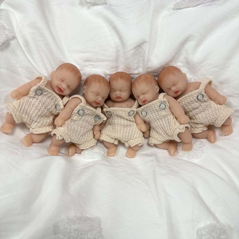 5pcs/set 4inches Handmade High - Reborn Baby Doll Silicone Realistic review and price