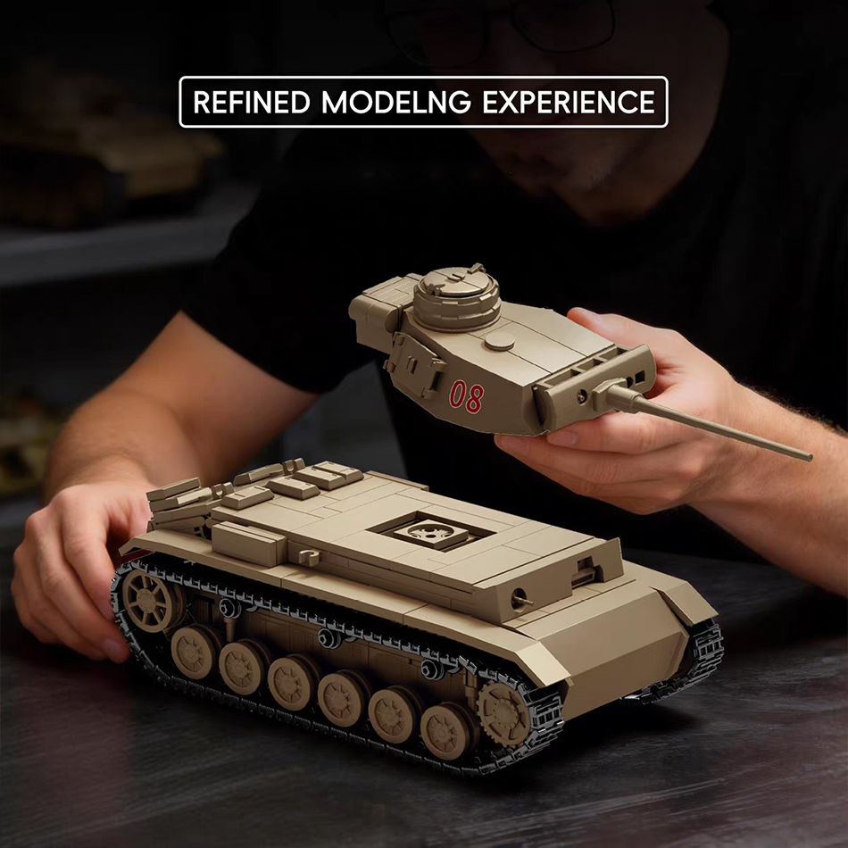 WW2 Afrika Korps Panzer III Sd - Lego Compatible Military Tank review and price