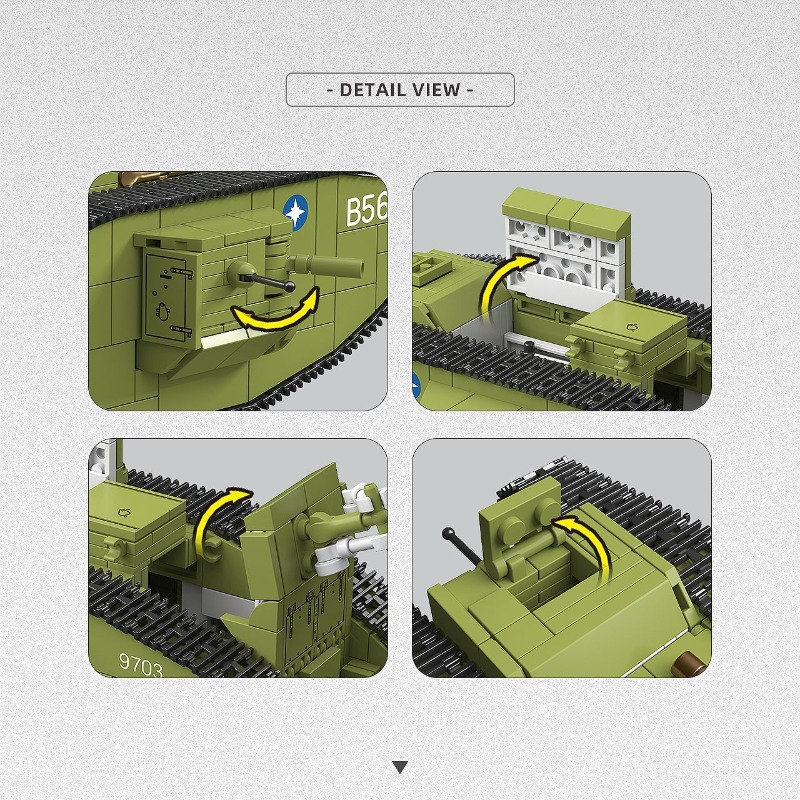 900PCS World War I Heavy Tank  - Lego Compatible Military Tank review and price