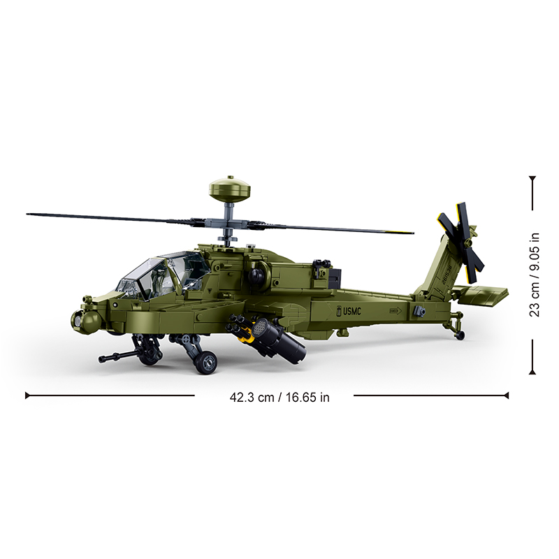 Sluban M38‑B1536 Boeing AH‑64D - Lego Compatible Military Tank review and price