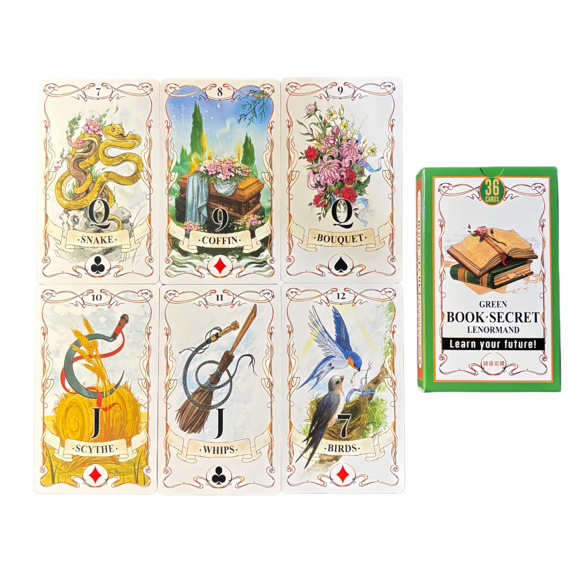 Green Book Secret Lenormand Or - Tarot Cards Deck With Guidebook review and price