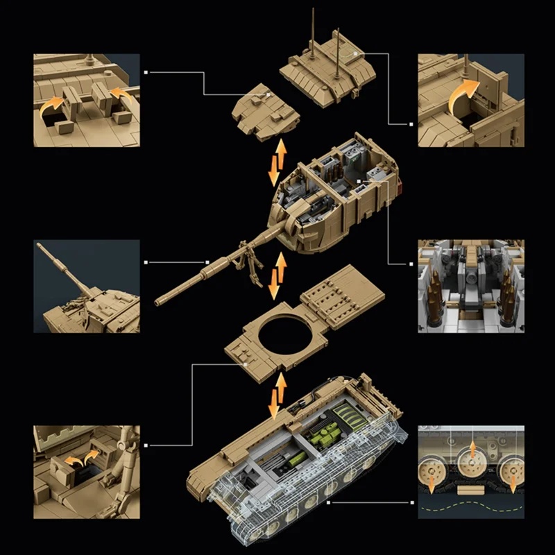 2080pcs British FV4005 Heavy A - Lego Compatible Military Tank review and price
