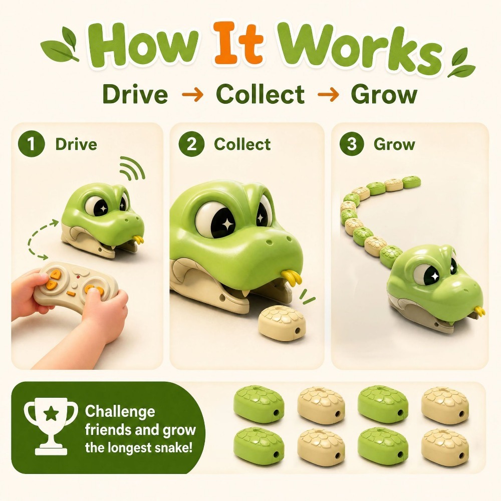 Remote Controlled Greedy Snake - Remote Control Toys review and price
